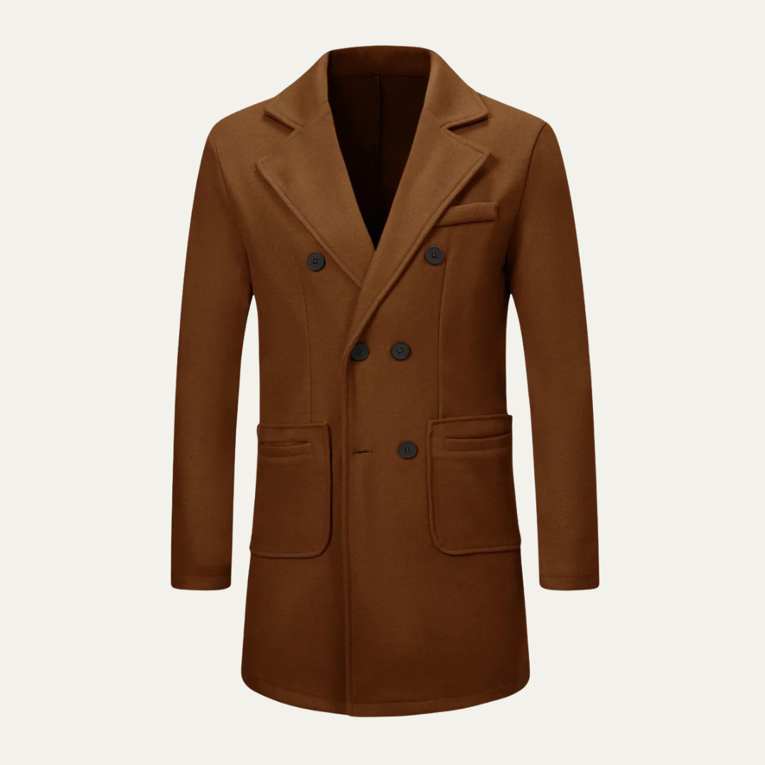 VogeLuxe | Men’s Double-Breasted Peacoat 4