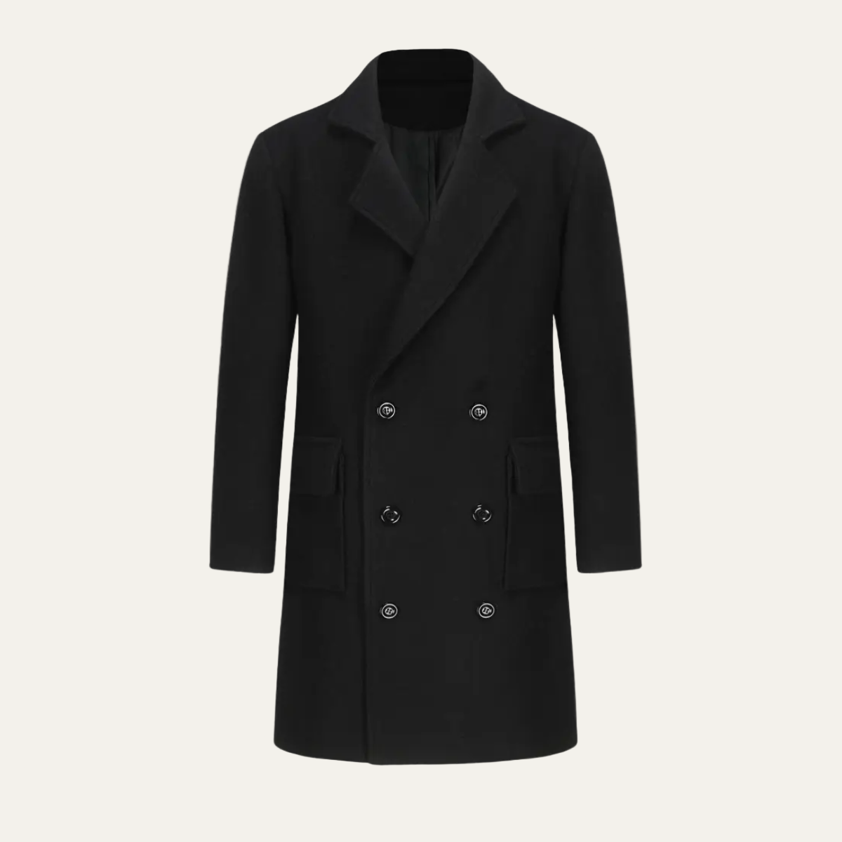 VogeLuxe | Men’s Double-Breasted Wool Long Coat 0
