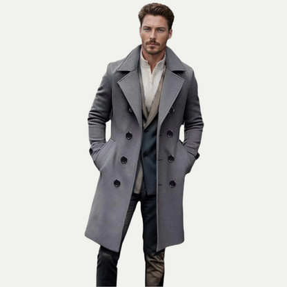 VogeLuxe | Men’s Double-Breasted Wool Overcoat 3
