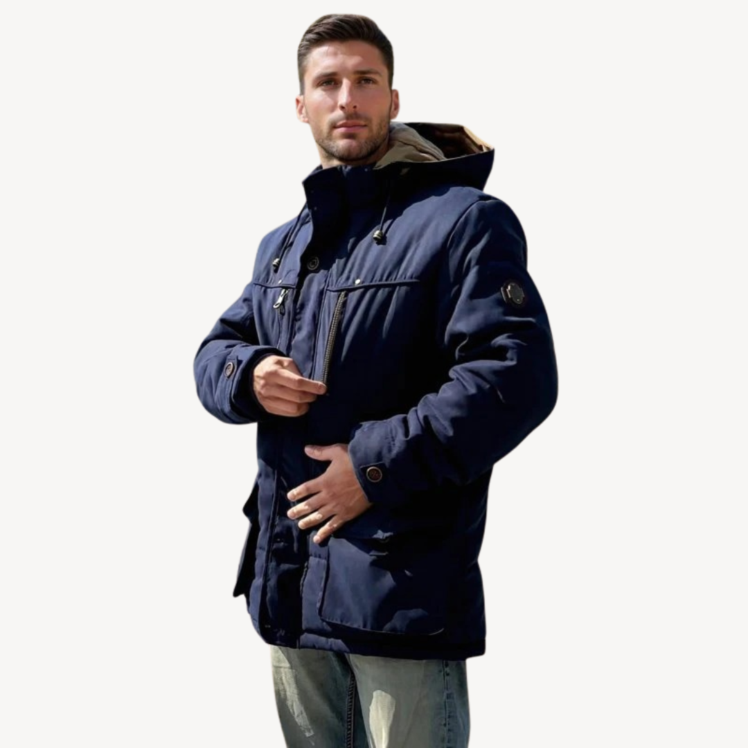 VogeLuxe | Men’s Double-Layer Hooded Parka 1