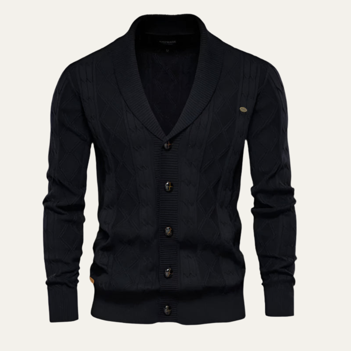 VogeLuxe | Men’s Elegant Cable-Knit Cardigan 3