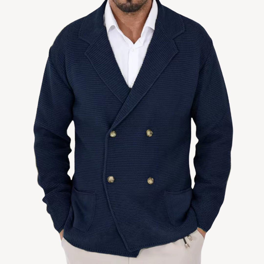 VogeLuxe | Men’s Elegant Knit Blazer Cardigan 2