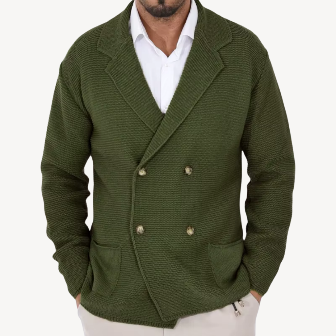 VogeLuxe | Men’s Elegant Knit Blazer Cardigan 4