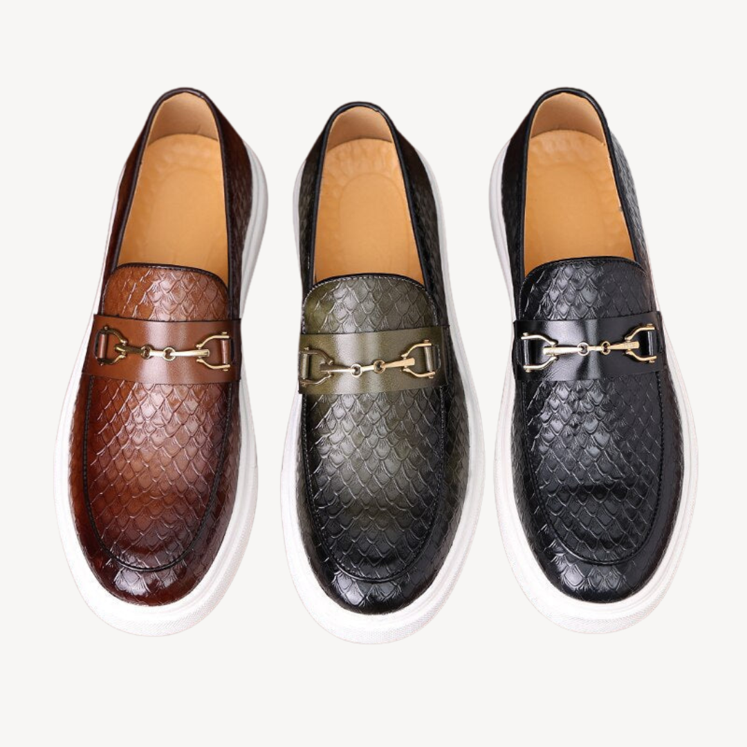 VogeLuxe | Men’s Embossed Loafer Sneakers 4