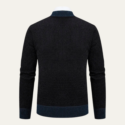 VogeLuxe | Men’s Embroidered Zip-Up Sweater 5