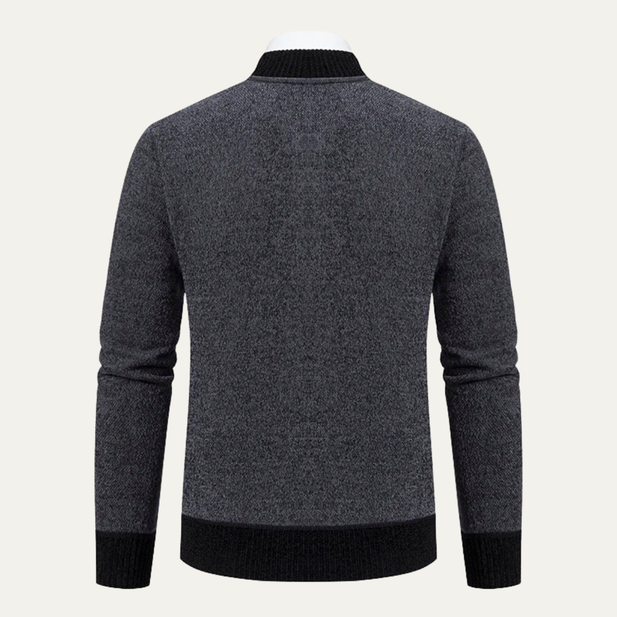 VogeLuxe | Men’s Embroidered Zip-Up Sweater 6