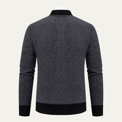 VogeLuxe | Men’s Embroidered Zip-Up Sweater 6