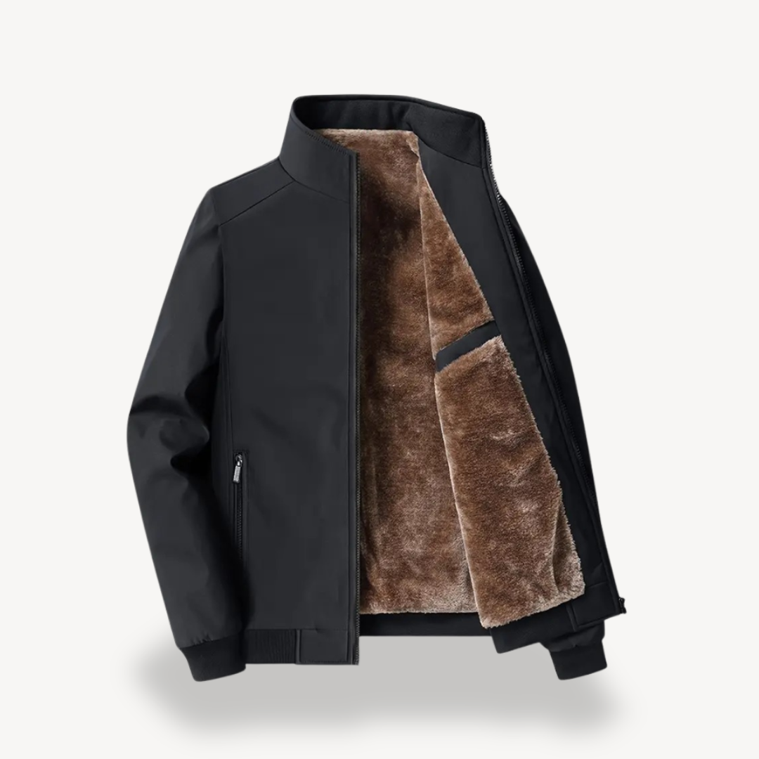 VogeLuxe | Men’s Faux Fur Lined Winter Bomber Jacket 4