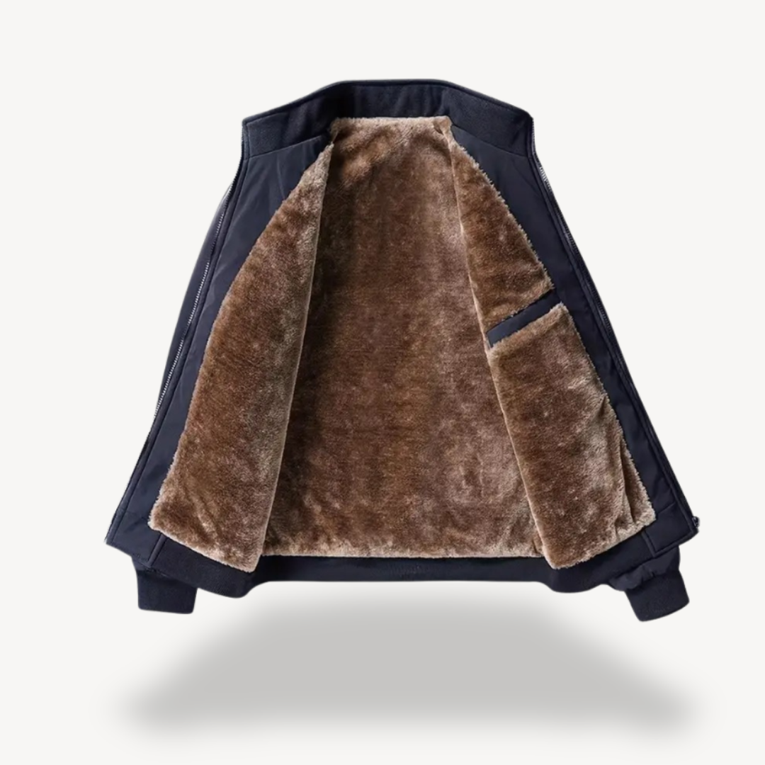 VogeLuxe | Men’s Faux Fur Lined Winter Bomber Jacket 7