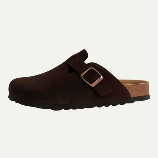 VogeLuxe | Men's Faux Suede Clog with Adjustable Strap 0
