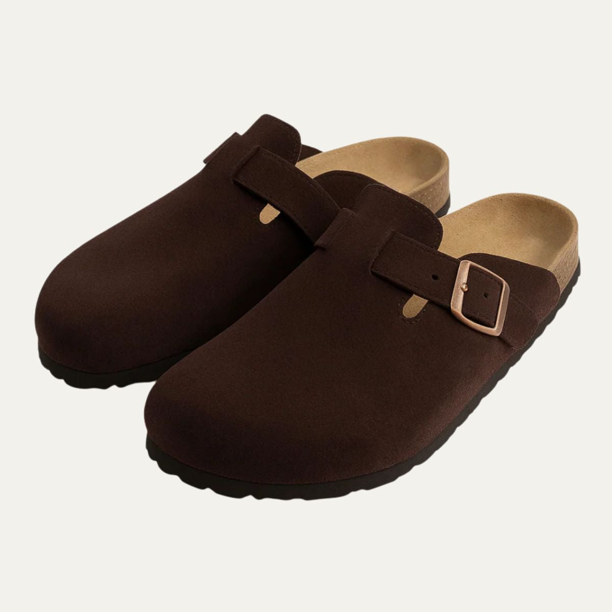 VogeLuxe | Men's Faux Suede Clog with Adjustable Strap 1