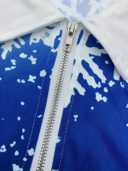 VogeLuxe | Men’s Festive Gnome Quarter-Zip Christmas Polo 3