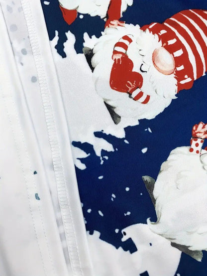 VogeLuxe | Men’s Festive Gnome Quarter-Zip Christmas Polo 4