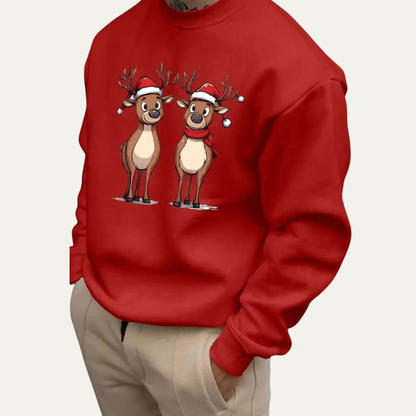 VogeLuxe | Men’s Festive Reindeer Christmas Sweatshirt 1