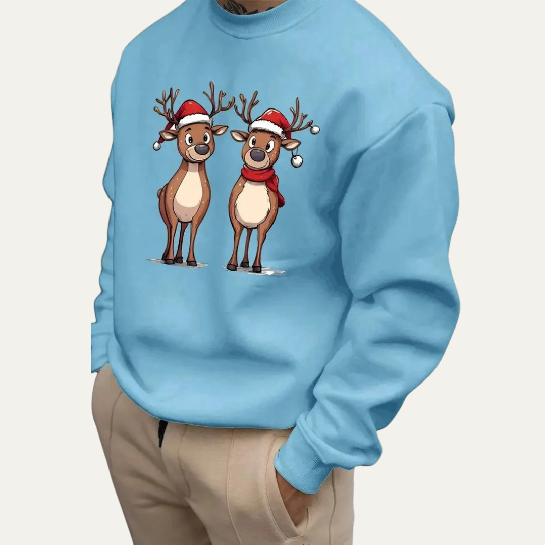 VogeLuxe | Men’s Festive Reindeer Christmas Sweatshirt 6