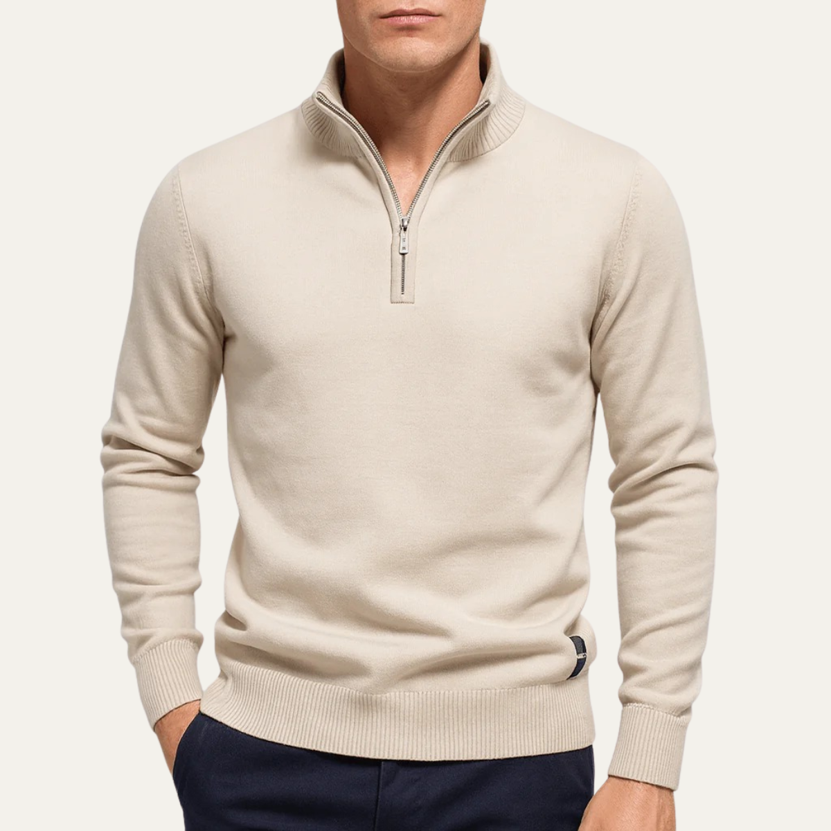 VogeLuxe | Men’s Fine-Gauge Quarter-Zip Sweater 0