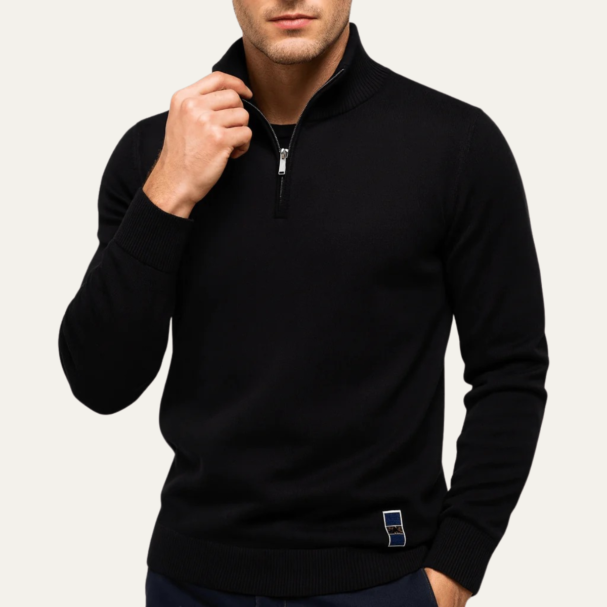 VogeLuxe | Men’s Fine-Gauge Quarter-Zip Sweater 2