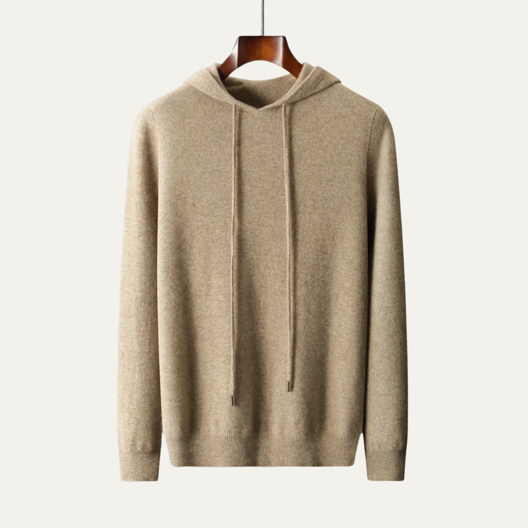 VogeLuxe | Men’s Fine-Knit Hoodie Sweater 0