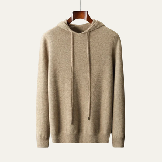 VogeLuxe | Men’s Fine-Knit Hoodie Sweater 0