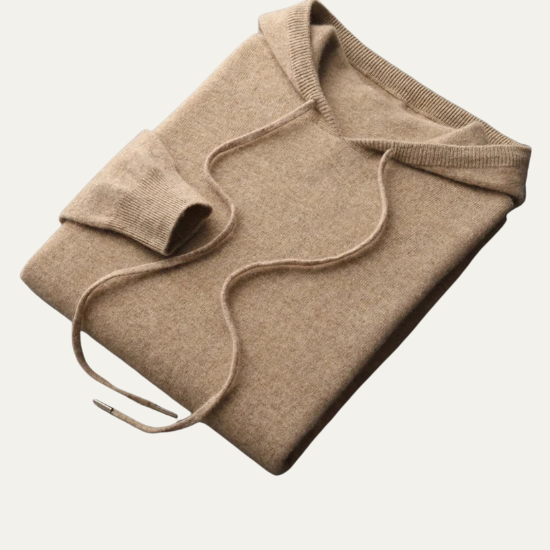 VogeLuxe | Men’s Fine-Knit Hoodie Sweater 4