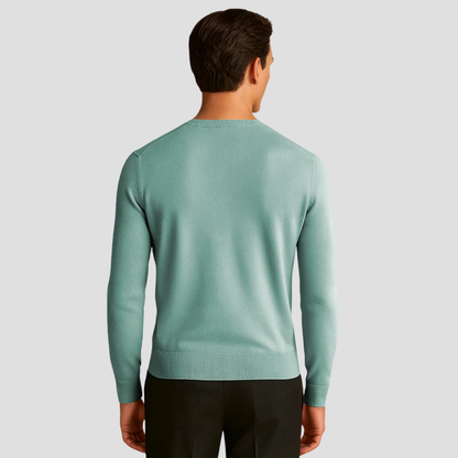 VogeLuxe | Men’s Fine-Knit V-Neck Pullover 3