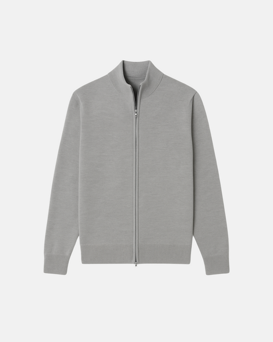 VogeLuxe | Men’s Fine-Knit Zip-Up Cardigan 0