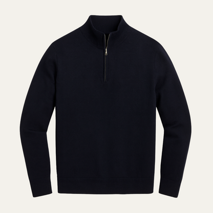 VogeLuxe | Men’s Finely Knit Quarter-Zip Pullover 1