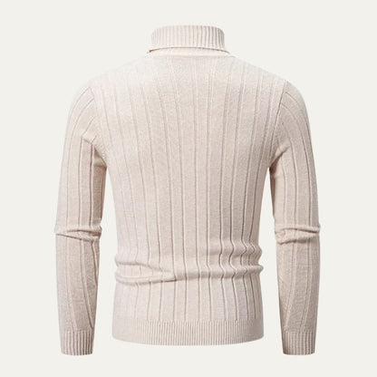 VogeLuxe | Men’s Fitted Cable Knit Turtleneck 1
