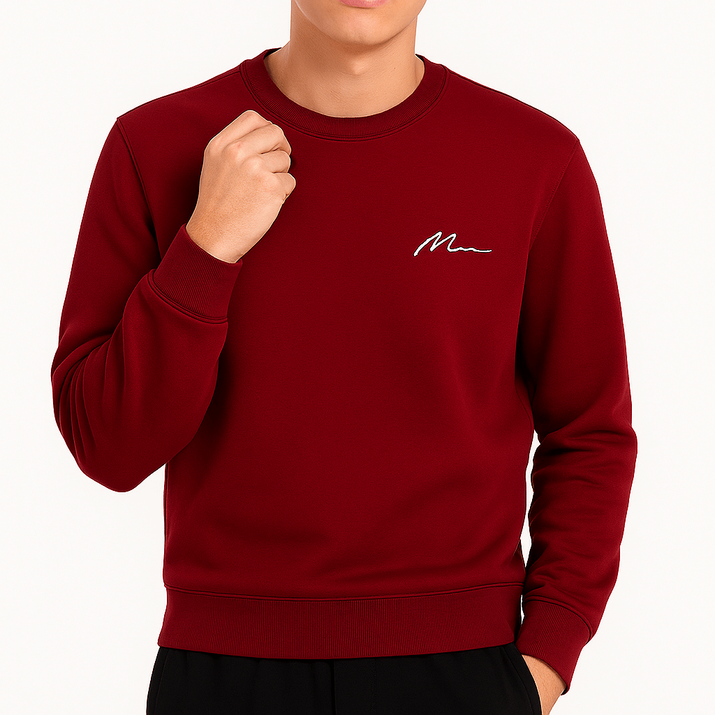 VogeLuxe | Men’s Fleece-Lined Crew Neck Sweatshirt 0