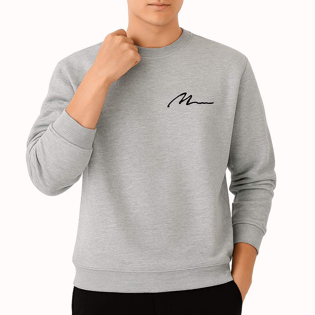 VogeLuxe | Men’s Fleece-Lined Crew Neck Sweatshirt 1