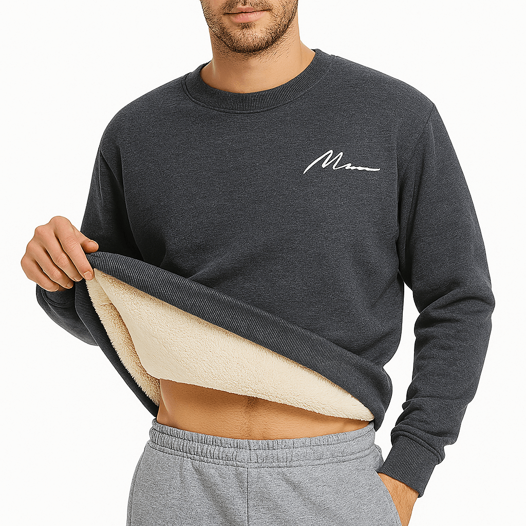 VogeLuxe | Men’s Fleece-Lined Crew Neck Sweatshirt 6