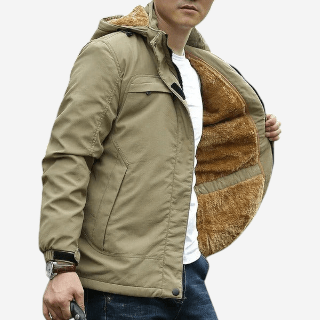 VogeLuxe | Men’s Fleece Hooded Casual Jacket 1