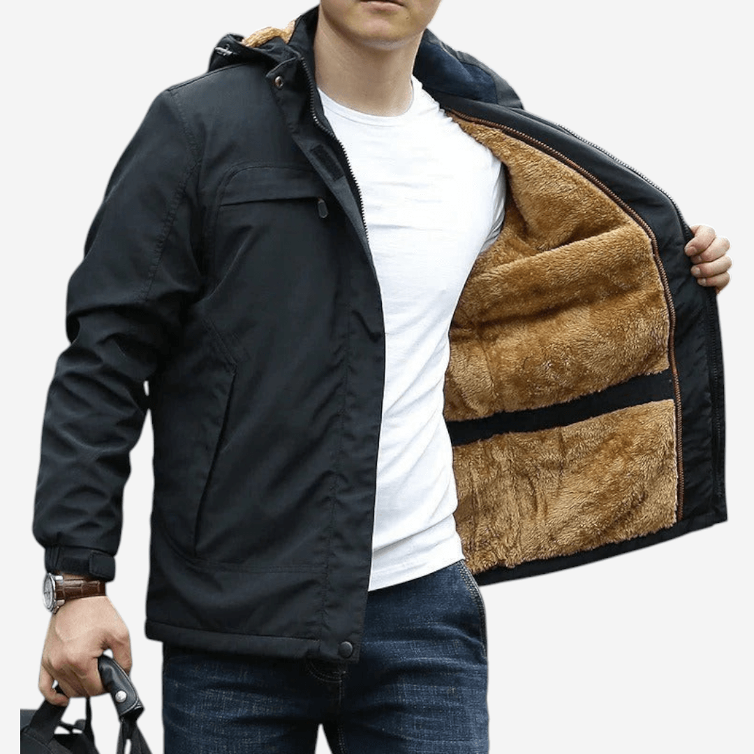 VogeLuxe | Men’s Fleece Hooded Casual Jacket 2