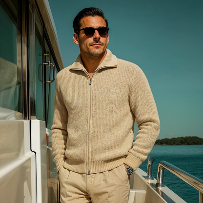 VogeLuxe | Men’s Full-Zip Cardigan Sweater 1
