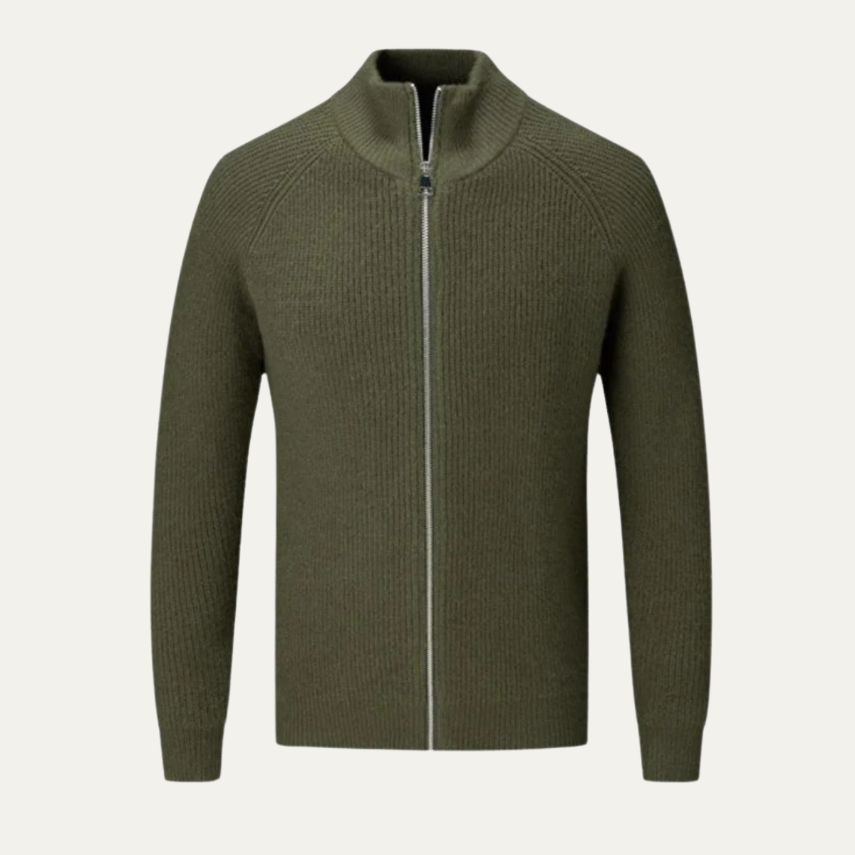 VogeLuxe | Men’s Full-Zip Cardigan with Raglan Sleeves 0