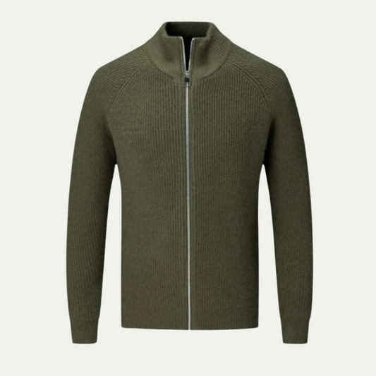 VogeLuxe | Men’s Full-Zip Cardigan with Raglan Sleeves 0
