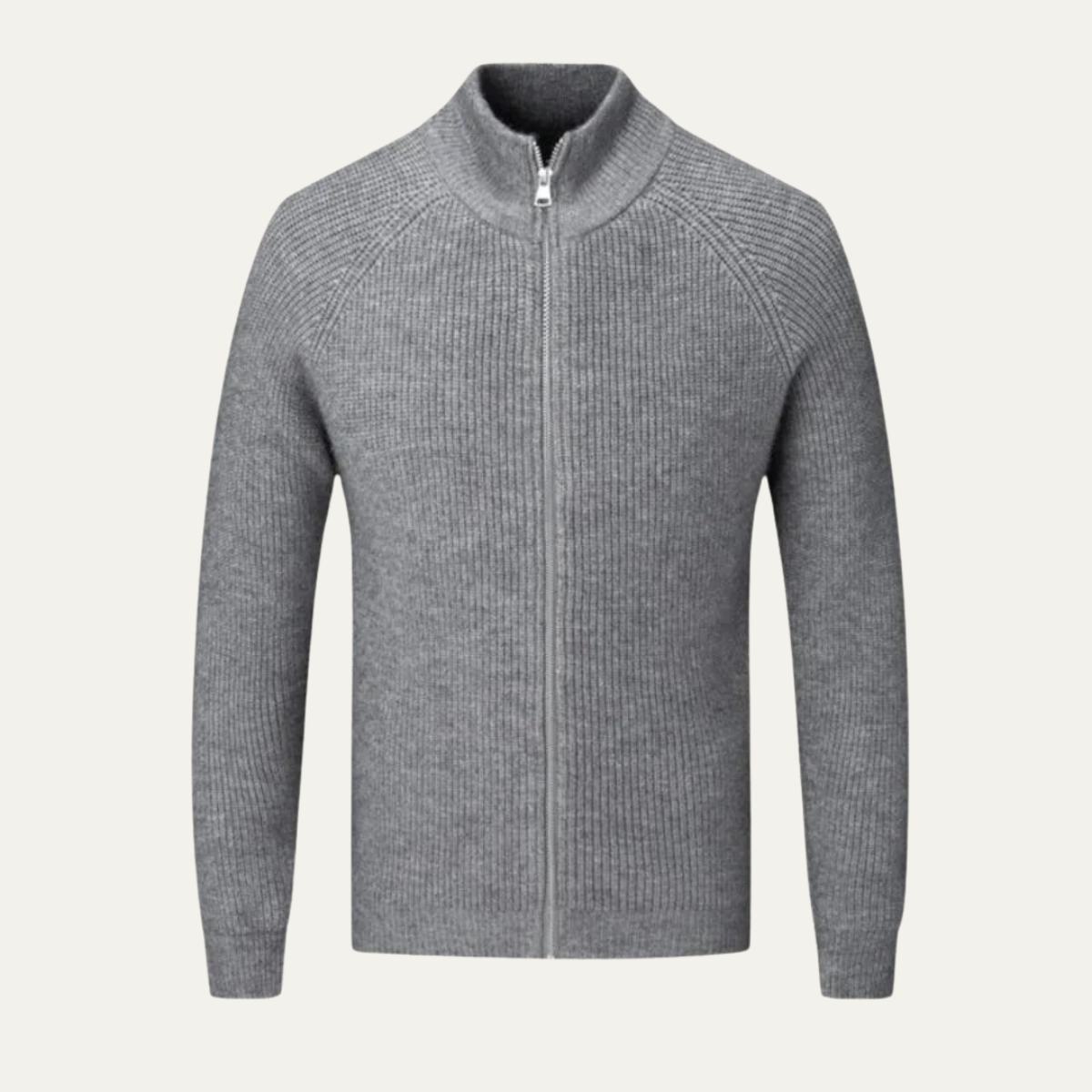 VogeLuxe | Men’s Full-Zip Cardigan with Raglan Sleeves 1