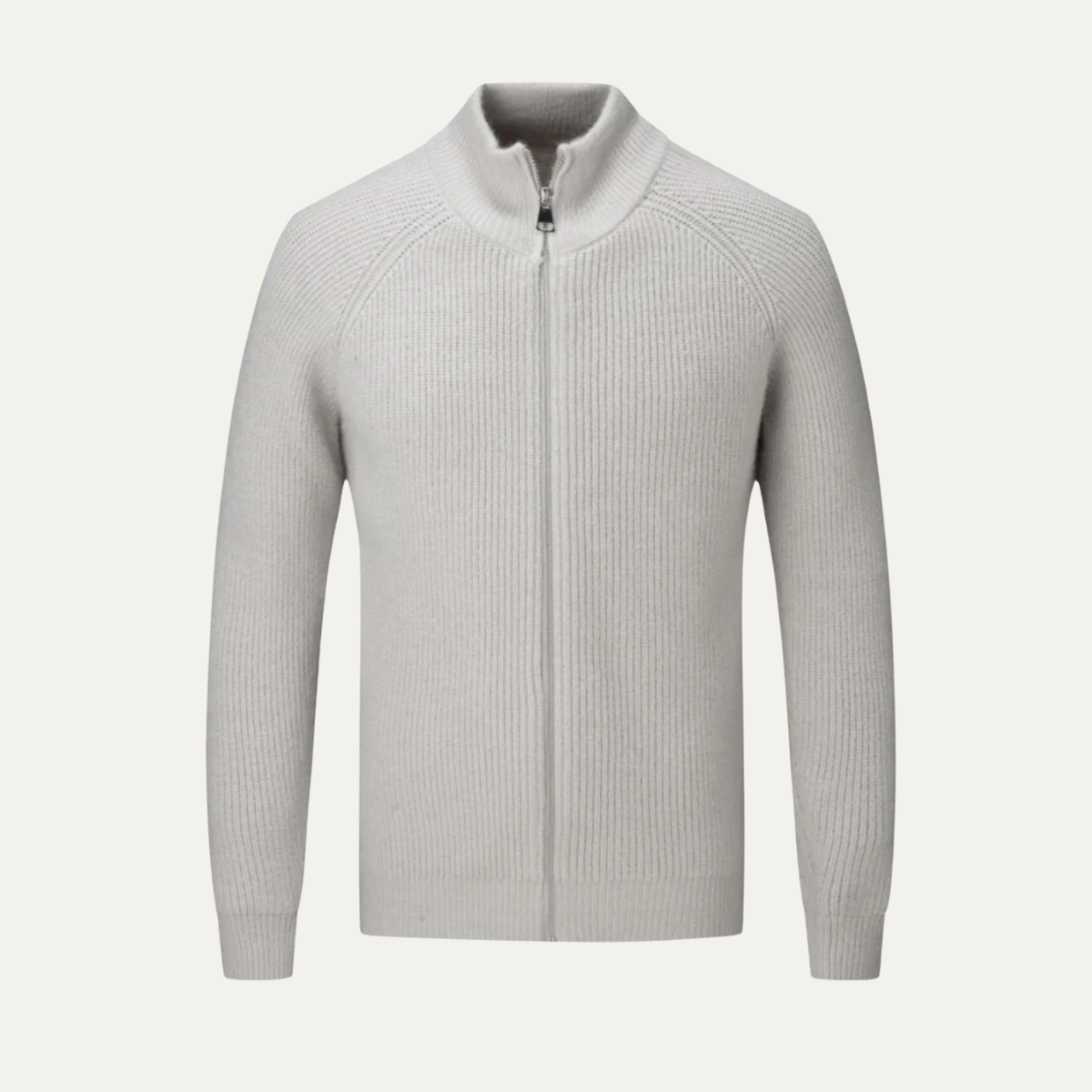VogeLuxe | Men’s Full-Zip Cardigan with Stand-Up Collar 0