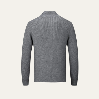 VogeLuxe | Men’s Full-Zip Cardigan with Stand-Up Collar 5