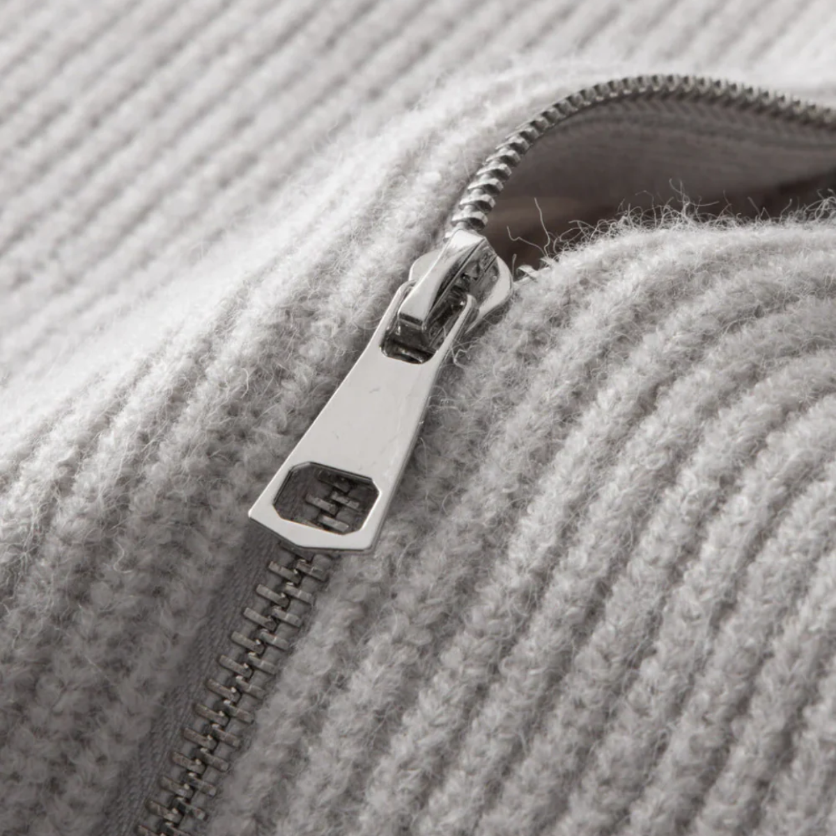 VogeLuxe | Men’s Full-Zip Cardigan with Stand-Up Collar 7