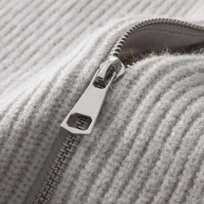 VogeLuxe | Men’s Full-Zip Cardigan with Stand-Up Collar 7