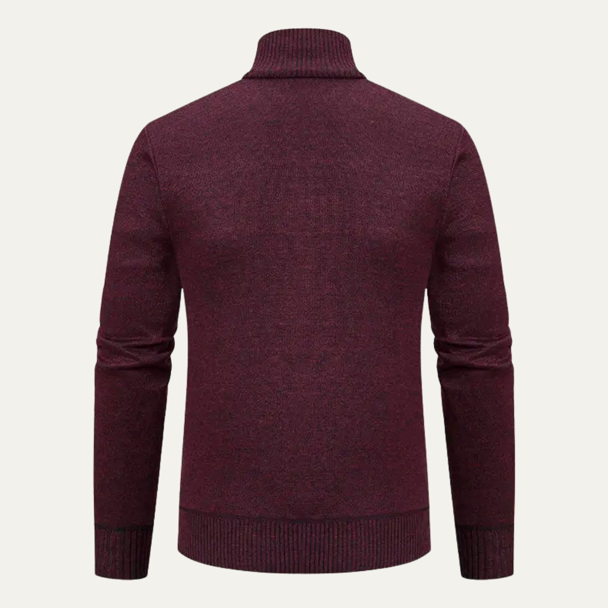 VogeLuxe | Men’s Full-Zip Diamond Knit Sweater Jacket 4