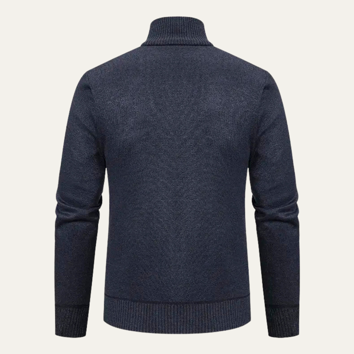 VogeLuxe | Men’s Full-Zip Diamond Knit Sweater Jacket 8