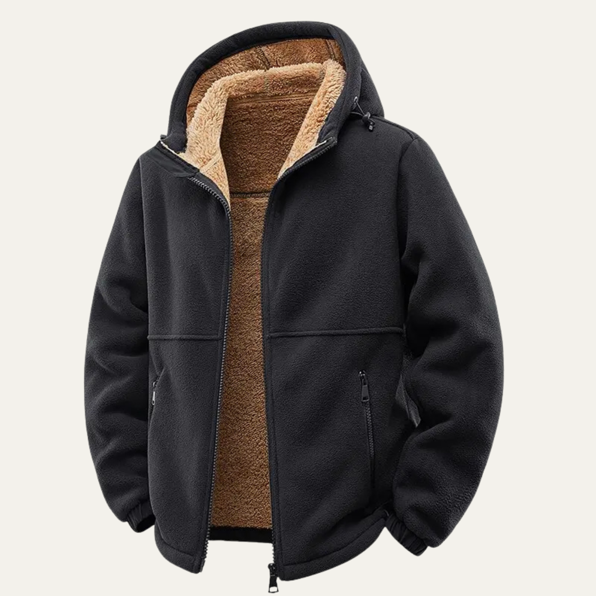 VogeLuxe | Men’s Full-Zip Hooded Fleece Jacket 4
