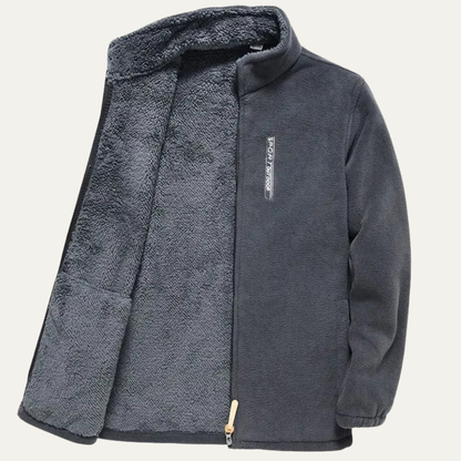 VogeLuxe | Men’s Full-Zip Sherpa Fleece Jacket 0