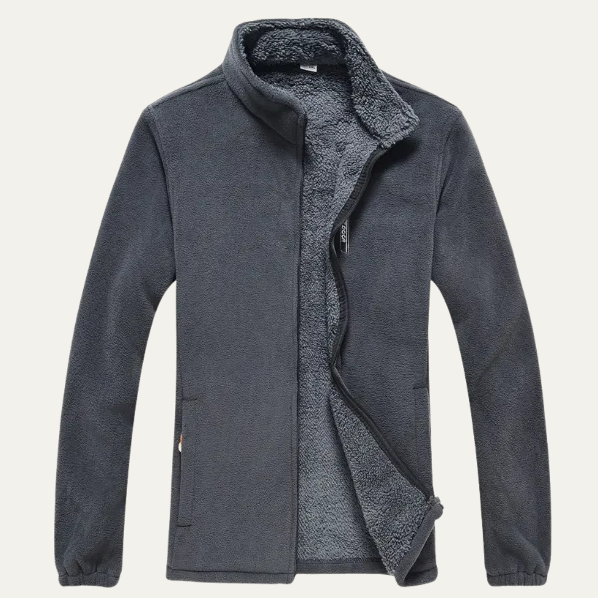 VogeLuxe | Men’s Full-Zip Sherpa Fleece Jacket 1