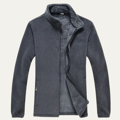 VogeLuxe | Men’s Full-Zip Sherpa Fleece Jacket 1