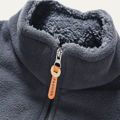 VogeLuxe | Men’s Full-Zip Sherpa Fleece Jacket 2