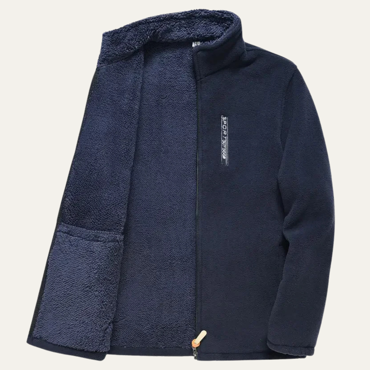 VogeLuxe | Men’s Full-Zip Sherpa Fleece Jacket 5
