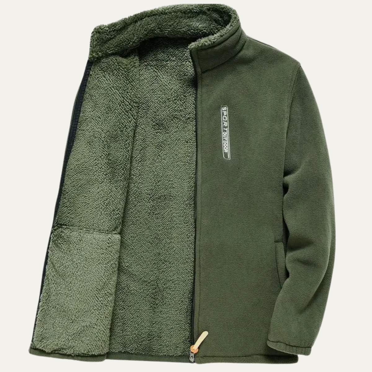 VogeLuxe | Men’s Full-Zip Sherpa Fleece Jacket 6
